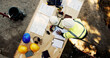 © MagicDavid/peopleimages.com - Blueprint, construction and man at table with layout, tablet or inspection paperwork from above. Architecture, building project management and contractor with floor plan, digital app and site safety