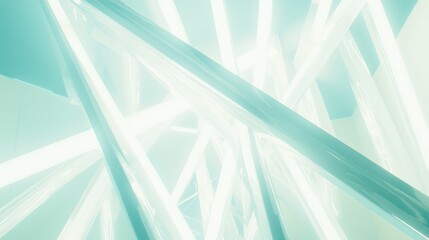 Fototapete - Dynamic light beams creating abstract patterns studio digital art creative environment aerial view
