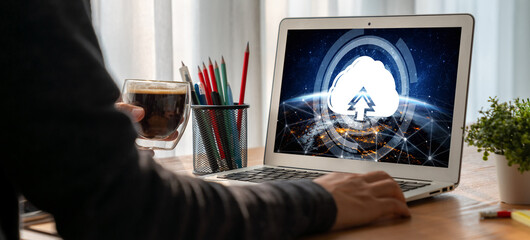 Poster - cloud computing software for modish remote work and personal data storage