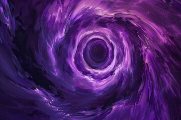 Poster - Swirling purple vortex creating a mesmerizing cosmic tunnel effect with depth and movement. Generative AI
