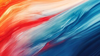 Poster - Vibrant abstract painting with flowing colors