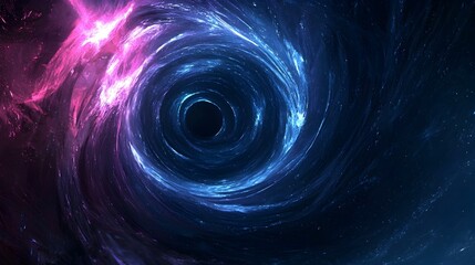 Wall Mural - Stunning cosmic swirl, vibrant nebula, black hole.  Perfect for science fiction, fantasy, or abstract backgrounds.
