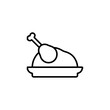 © Posccode - roasted turkey icon Flat symbol set outline