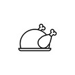 © Posccode - turkey icon Flat symbol set outline