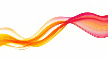 Poster - Dynamic Red Orange Yellow Gradient Swirls in Smooth Flowing Design