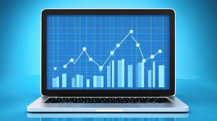 Poster - Creativity and Data Visualization on Laptop Screen with Graphs