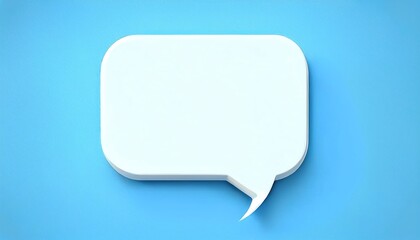 Poster - A minimalist speech bubble on a light blue background, symbolizing communication and expression.