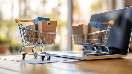 Poster - Digital Marketing and Commerce Concepts for Online Shopping Strategies