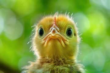 Poster - Close-up of a fluffy yellow chick.
