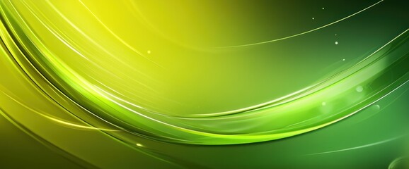 Aufkleber - Abstract green and yellow wave background.