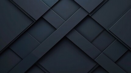 Poster - Abstract Dark Geometric Background in 3D Rendering Style