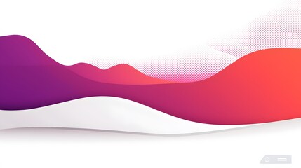 Poster - Abstract purple and red wave design on white background.