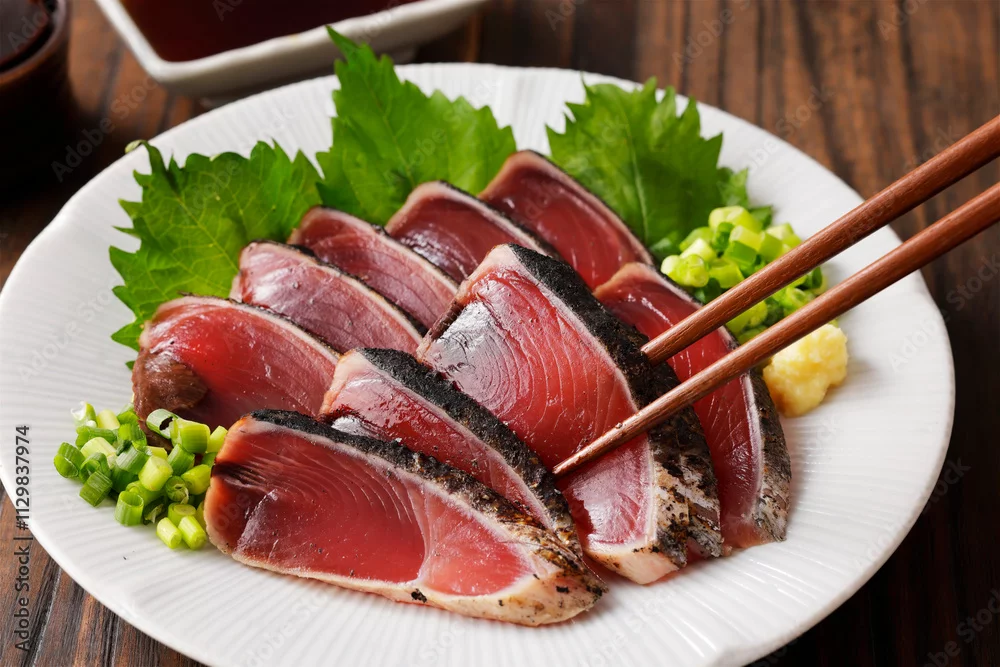 鰹のたたき　Seared Bonito 스톡 사진 | Adobe Stock