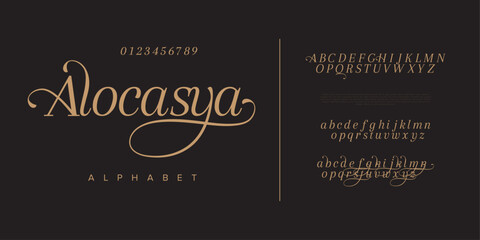 Poster - alocasya typography beauty fashion elegant minimalist serif italic fonts decorative wedding vintage 