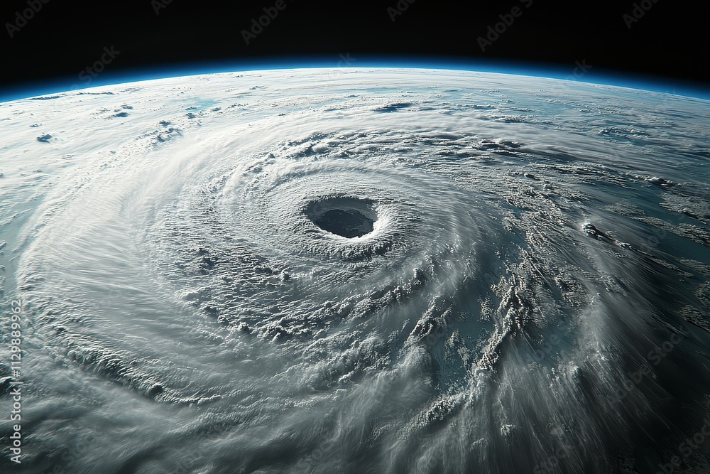 Satellite View of Powerful Hurricane Eye from South America to the ...