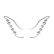 © Hashslingingslasher - Doodle outline sketch angel wings