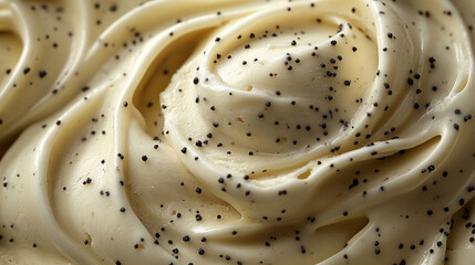 Wall Mural - stracciatella ice cream, showcasing the smooth, creamy texture with chocolate flakes. Symbolizing indulgence, balance, and the harmony of sweet and bitter flavors