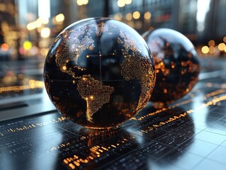 Poster - Innovative blockchain solutions for securing digital data urban landscape technology environment futuristic viewpoint