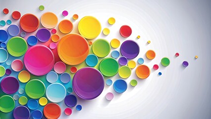 Wall Mural - Abstract Colorful Circles Design Vibrant, Glossy Spheres Background