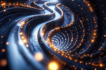 Poster - Dynamic secure blockchain ecosystem concepts virtual environment abstract visualization technology perspective