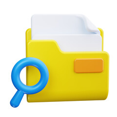 Poster - Magnifying Glass 3d Render Icons