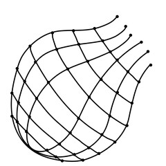 Fishing net and trap  trawl  fish tank and seine  vector