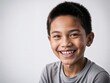 © Hannah - A boy wearing a casual shirt smiling, studio portrait- boy model photography