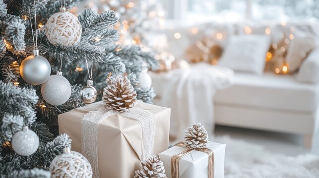 Minimalist New Year home decor ideas with neutral palettes, sleek furniture, and subtle festive touches,