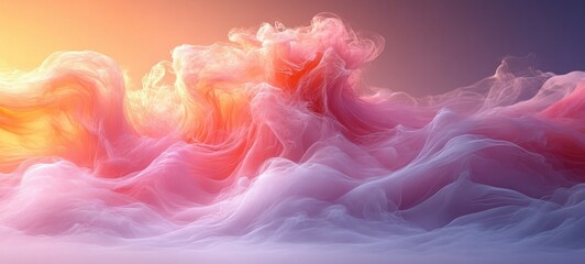 Aufkleber - Abstract Soft Focus Background with Warm Pink and White Tones Ethereal Light Minimalistic Design