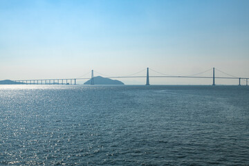 Wall Mural - suspension bridge on the sea