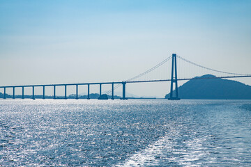 Wall Mural - suspension bridge on the sea