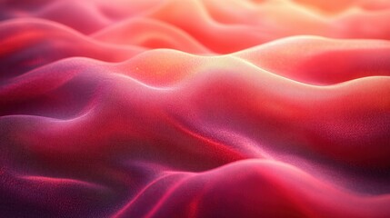 Poster - Red Silk Fabric Texture Abstract Background Soft Lighting Flowing Drapery Elegant Design Space