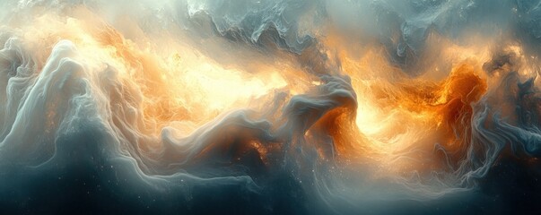 Poster - digital marble texture design classic baroque art natural lighting fluid patterns minimalist composition