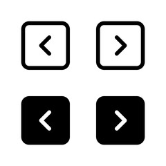 Poster - Previous and next button icon. Back and forward sign symbol. Left and right UI concept