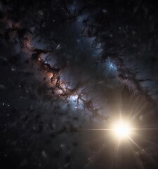 Wall Mural - a breathtaking view of the stars shining brightly in the darkness of space, universe, space, celesti