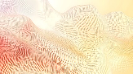 Poster - Abstract Orange And White Dotted Wave Pattern