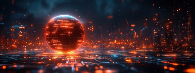 Poster - Futuristic Compliance Management and Regulation System in Cyberpunk Style