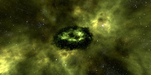 Wall Mural - luminous galactic core nebula clouds cosmic dust 8k space background