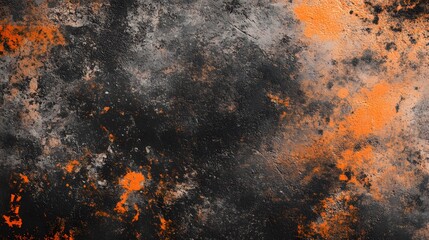 Poster - Abstract Black Orange Grey Textured Background