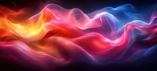 Poster - Vibrant Abstract Color Gradient Background with Smooth Lighting and Minimalistic Design