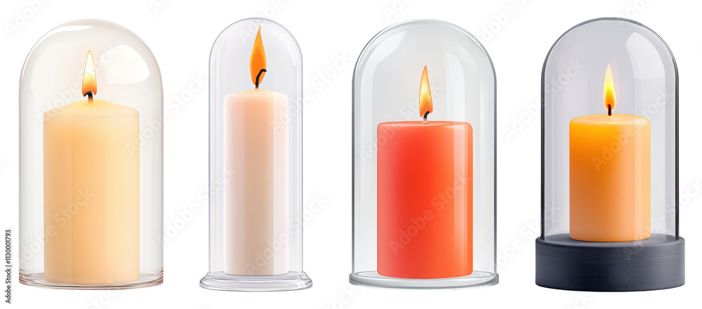 Candle In Glass Dome