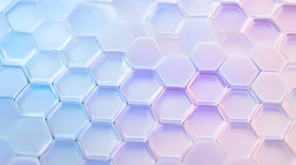Poster - Abstract Hexagon Pattern Pastel Colors Background