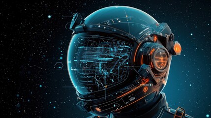 Poster - Exploring futuristic helmets high-fidelity heads-up display technology in space environments from a close-up viewpoint