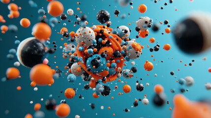 Leinwandbilder - Surreal collision of parallel dimensions cosmic abyss digital art abstract environment dynamic perspective high fidelity visualization
