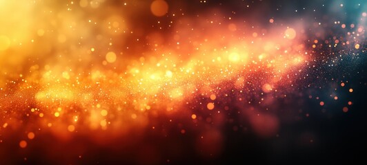 Aufkleber - dreamy abstract gradient background with soft yellows and oranges glowing light bokeh for webpage he