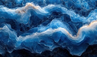 Poster - Light Blue Abstract Marble Texture Background for Design in Nature Inspired Watercolor Style