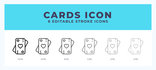 Poster - Cards line icon. Thin line. Bold line. Vector illustration.