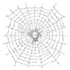 Wall Mural - Dewdrops on Spiderweb Nature Macro Water Jewel Abstract Background Design