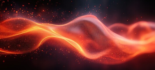 Leinwandbilder - Abstract Warm Gradient Background with Vibrant Orange and Red Blending into Dark Soft Focus Noise Texture for Modern Art and Design