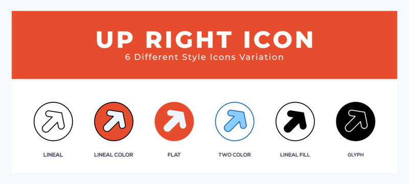 Up right icon vector design illustration in trendy style